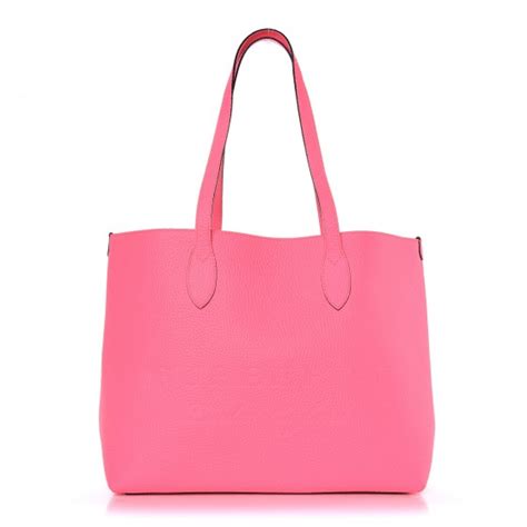 burberry remington leather tote pink|BURBERRY Grainy Calfskin Remington Tote Neon Pink.